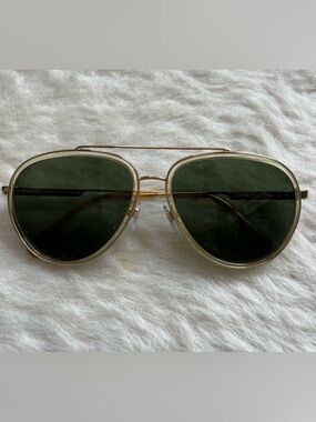 Burberry B 3125 Gold Aviator Style Sunglasses